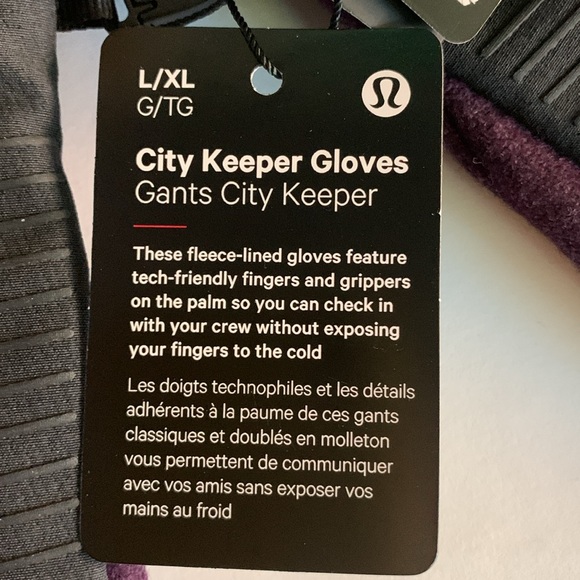 NEW LULULEMON Mens Unisex City Keeper Gloves Sz. AVAIL. S-M BNWT - Picture 9 of 13